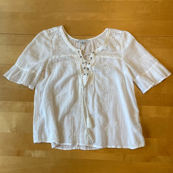 American Eagle Outfitters Short Sleeve Flowy Top Size XS - Picture 2 of 10